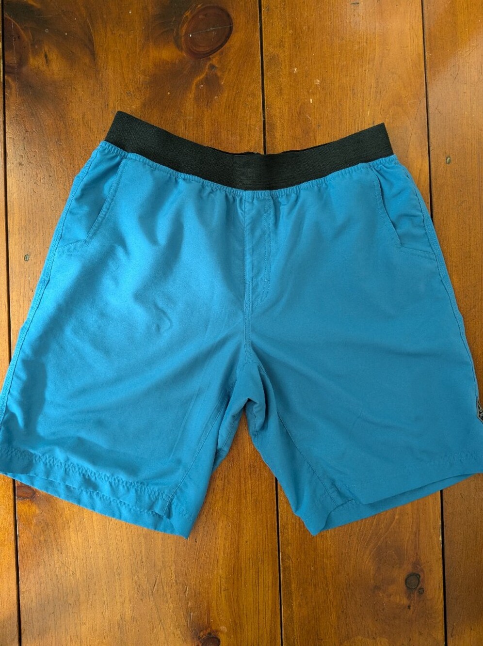 Prana Mens Mojo Shorts Blue Large active Gym Workout Hiking